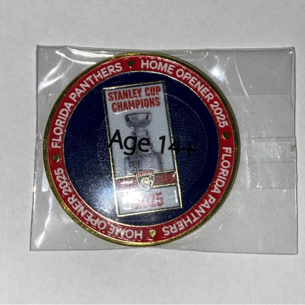 Florida Panthers Stanley Cup Champions Opening Night Banner Raising Coin NIB